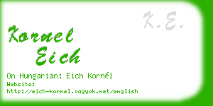 kornel eich business card